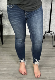 Vervet Destroyed Release Hem Skinny Jeans (6704216047702)