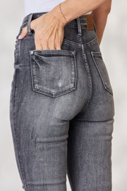 {ONLINE ONLY} Judy Tummy Control Release Hem Grey Wash Skinny Jeans